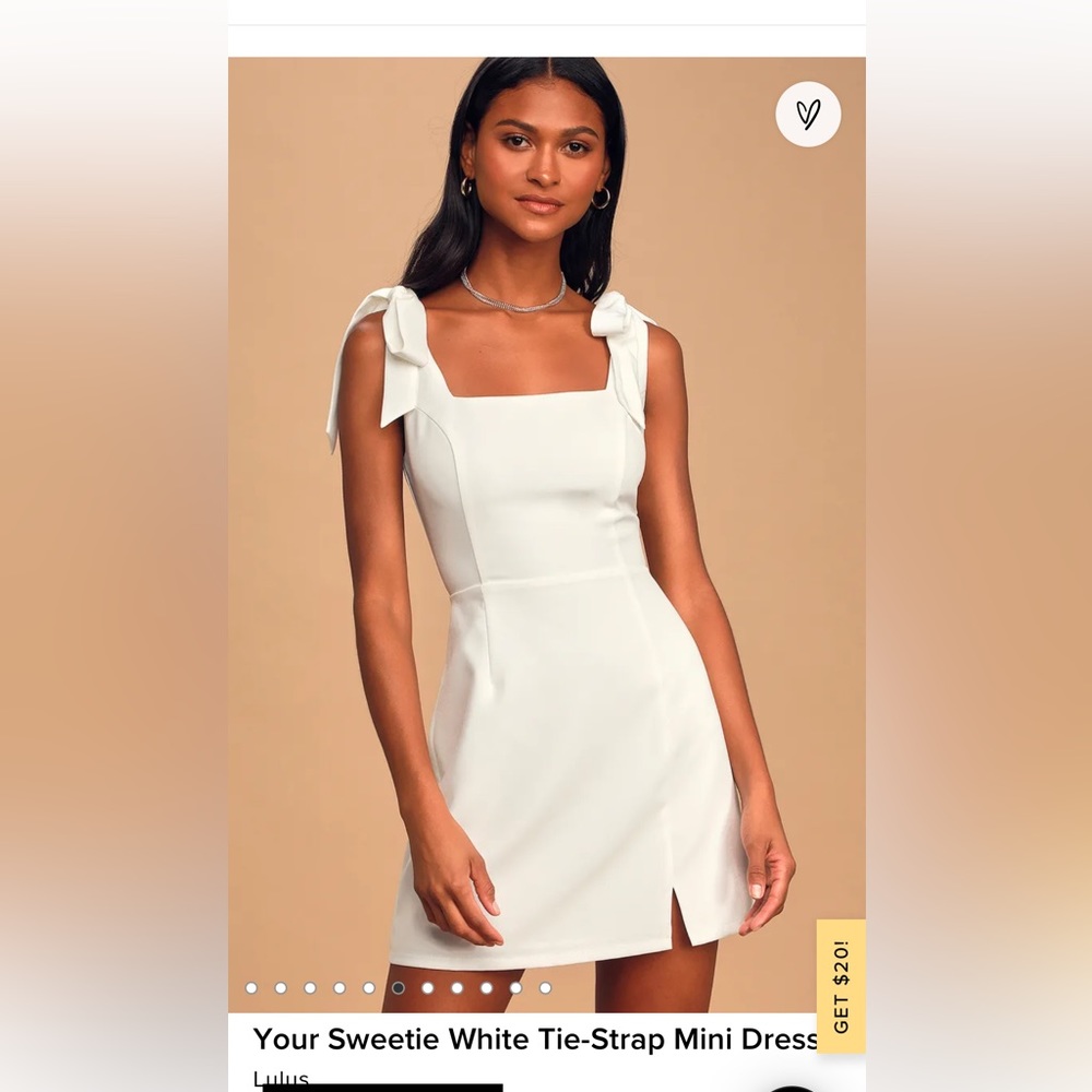 Lulus white mini dress, size Large